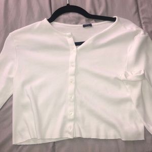 White Brandy Melville long sleeve crop top